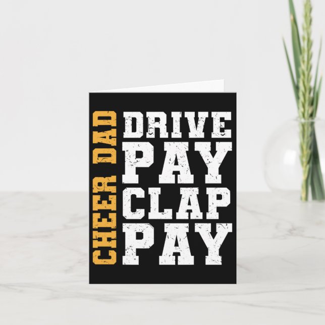 Carte Acclamer Papa Conduire Payer Applaudir Payer  (Devant)