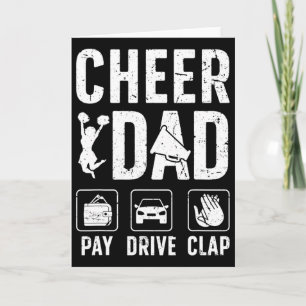Carte Acclamer Papa Payer Conduire Applaudir Papa D'une
