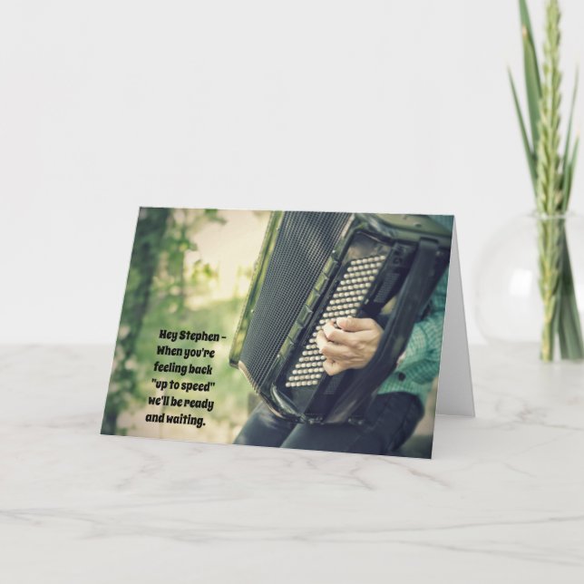 Carte Accordion Player Modifiable Nom Personnaliser Obte (Devant)