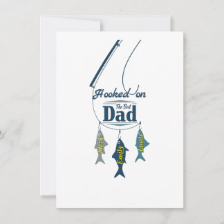 Carte Accro au meilleur papa | Pêche personnalisée pour