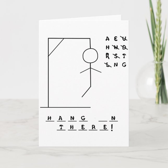 Carte "Accroche-Toi Là !" Hangman Game (Devant)