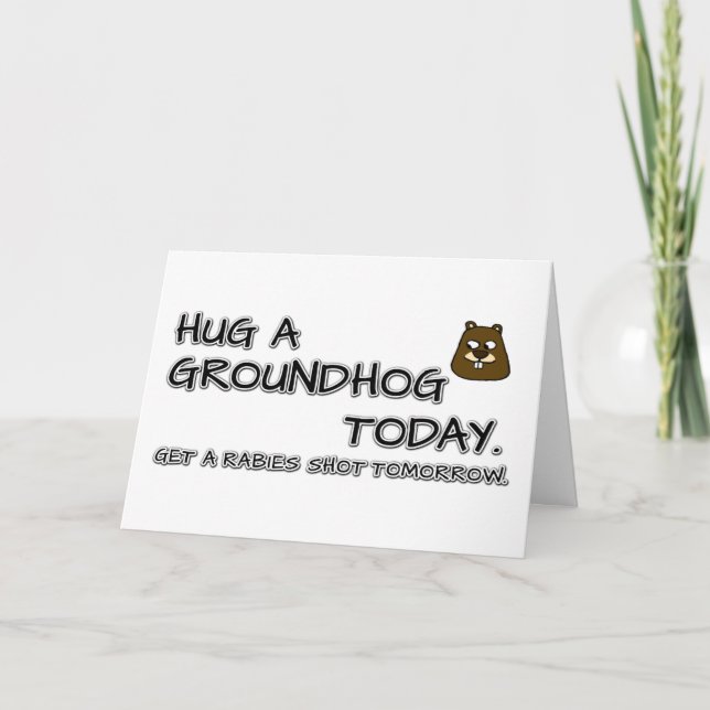 Carte Accrochez un marmotte aujourd'hui. Faites tirer su (Devant)