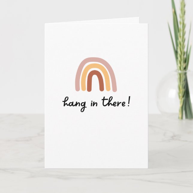 Carte Accrochez-vous là Encouragement Sympathie Obtenez  (Devant)