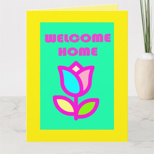 CARTE ACCUEIL ACCUEIL DESIGN PURPLE ET JAUNE (Devant)