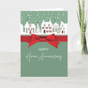Carte Accueil Anniversaire Réaltor aux maisons d'hiver d