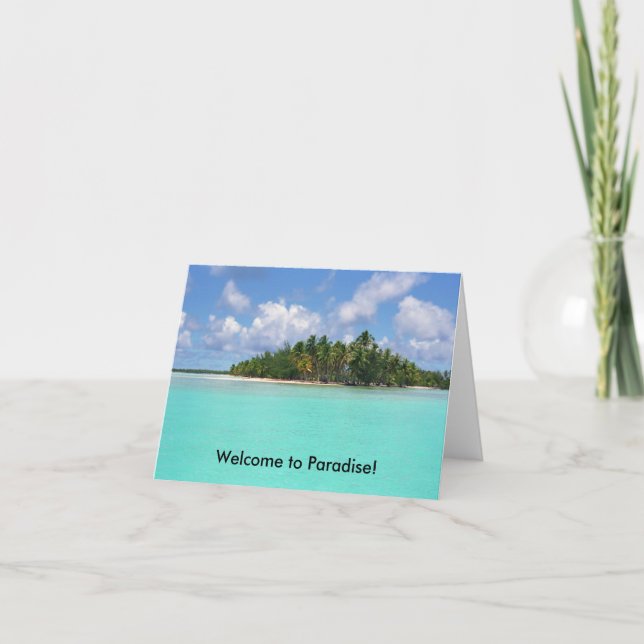 Carte Accueil au paradis ! (Devant)