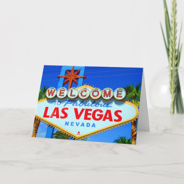 Carte Accueil au signe de Las Vegas (Devant)