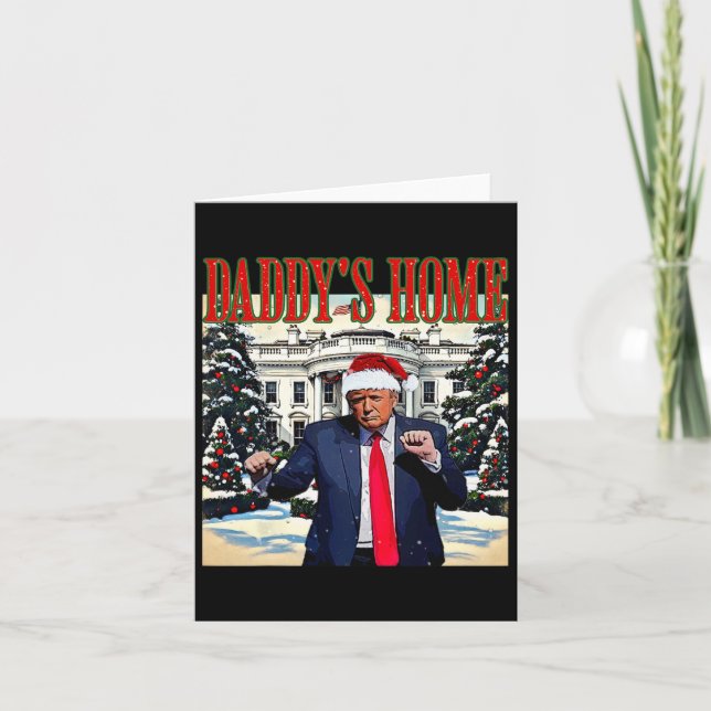 Carte Accueil de papa Edition Noël Maison Blanche Trump  (Devant)
