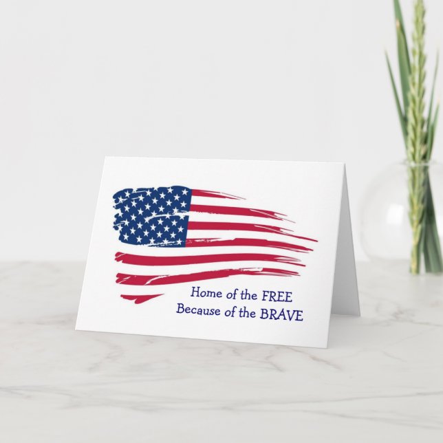 Carte Accueil du drapeau Free Wavy (Devant)