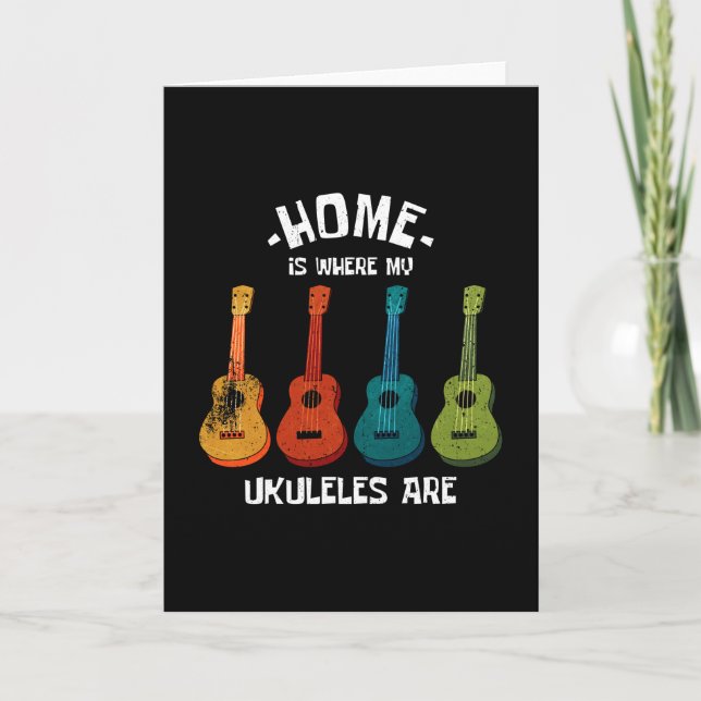 Carte Accueil où sont mes Ukuleles (Devant)
