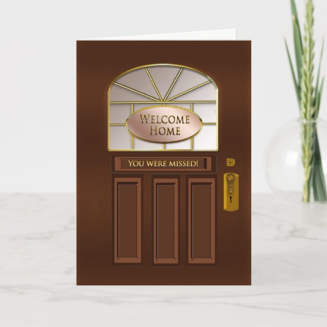 Carte Accueil - Porte d'entrée Brown (Devant)