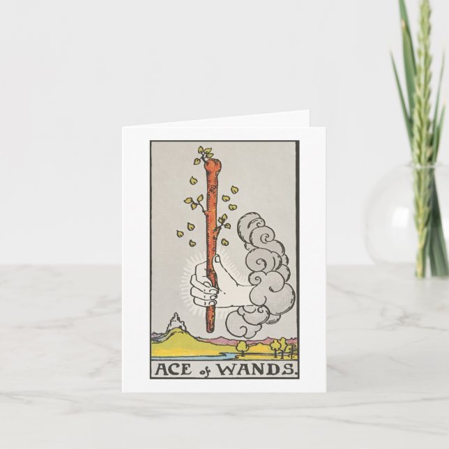 Carte Ace des baguettes - Rider Waite Smith tarot (Devant)