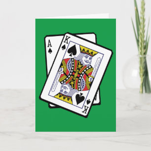 Carte Ace et Roi des Pique 21e anniversaire