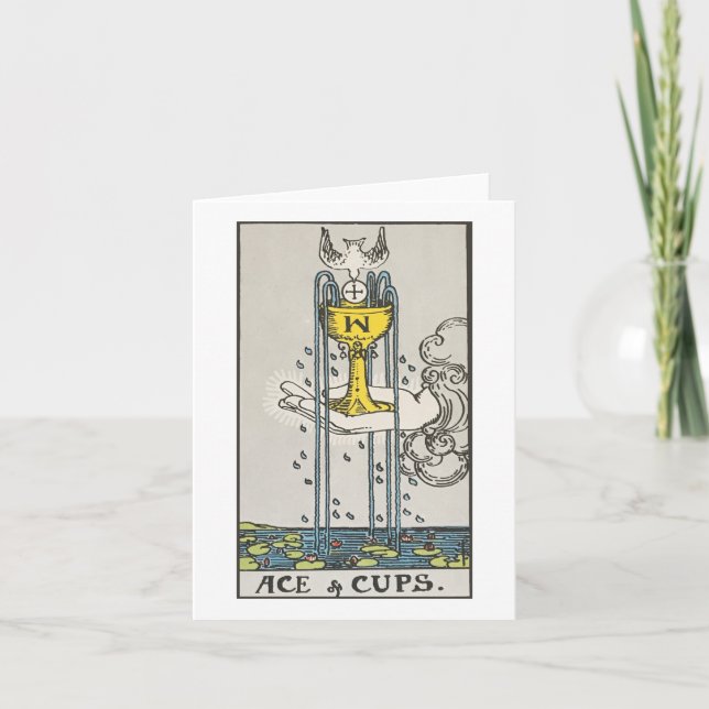 Carte Ace tasses - Rider Waite Smith tarot (Devant)