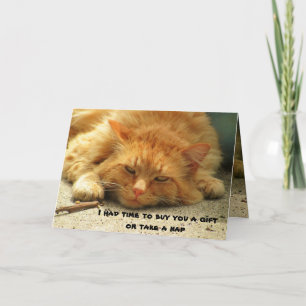 Carte Achetez-vous un cadeau ou prenez un nap Kitty