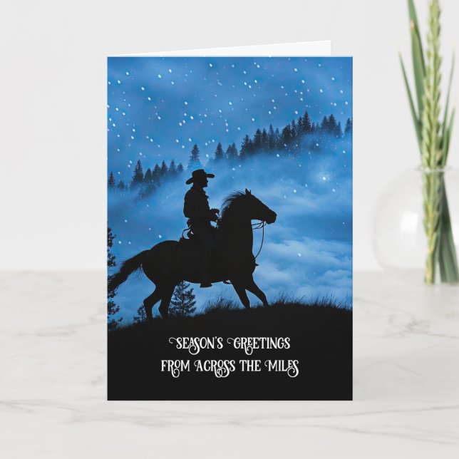 Carte Across the Miles Country Western Cowboy and Horse  (Devant)