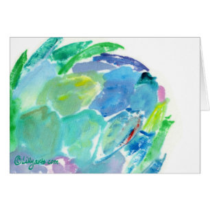 Carte acrylique de peinture de chanson d'artichaut