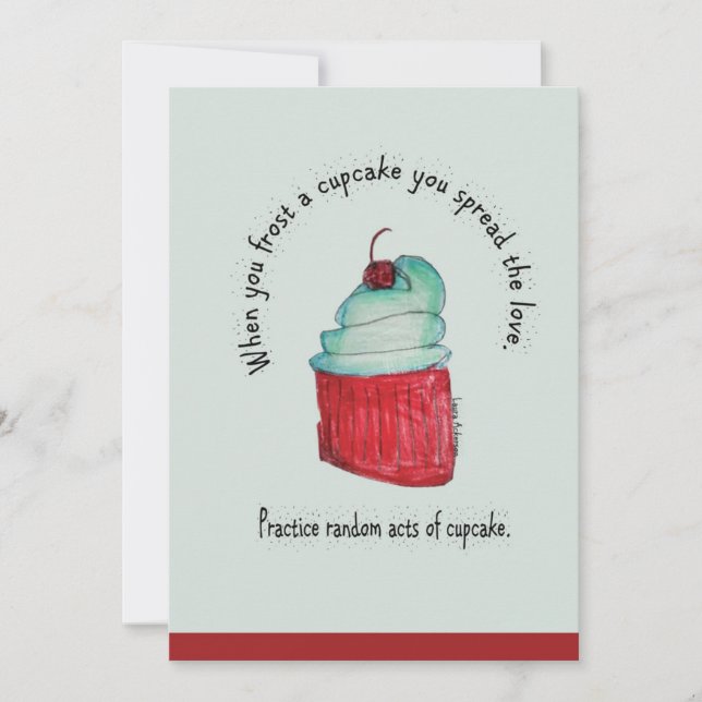 Carte Actes aléatoires de cupcake (Devant)
