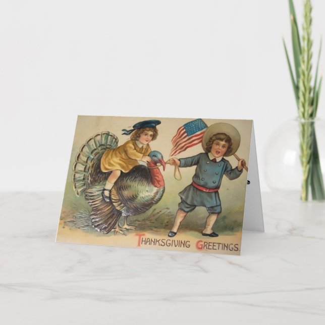 Carte Action de grâce vintage (Devant)