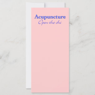 Carte Acupuncture - Ouvrir le chi