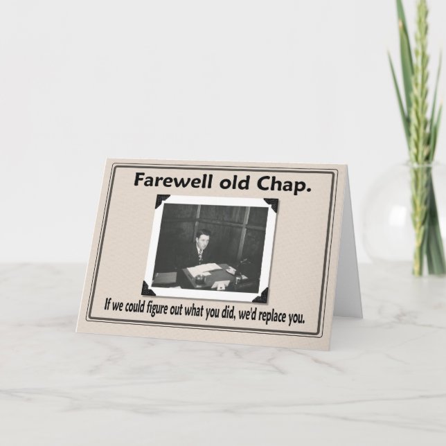 Carte Adieu au revoir collègue (Devant)