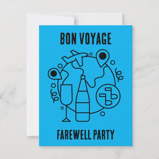 Carte Adieu Bon Voyage (Devant)