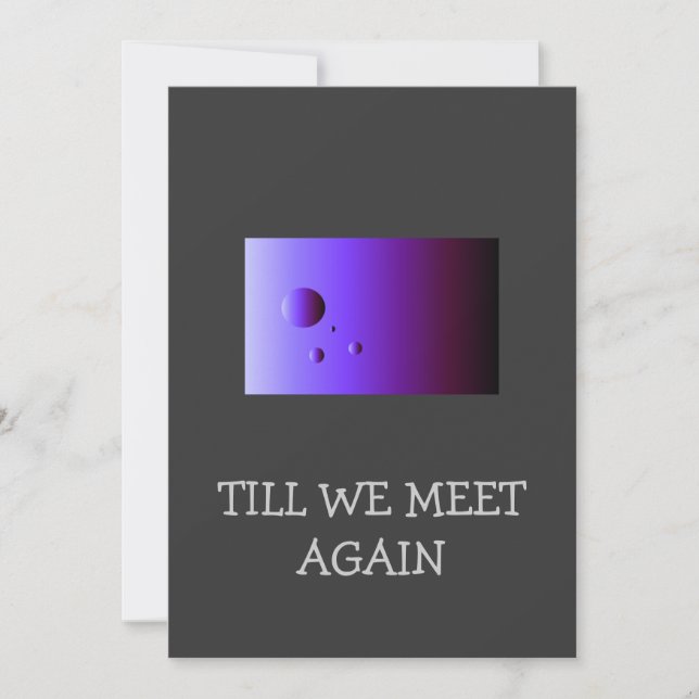 Carte Adieu >carte de voeux (Devant)