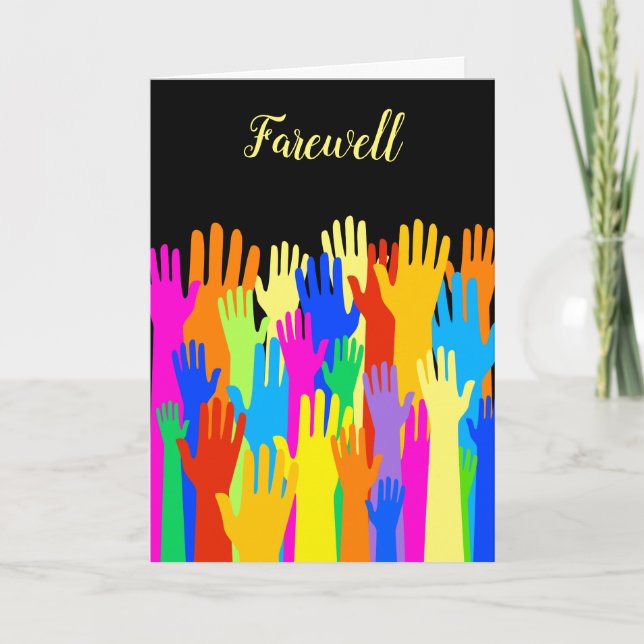 Carte Adieu Communauté d'Adieu de diverses mains (Devant)