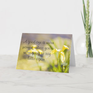 Carte Adieu daffodique greetingcard