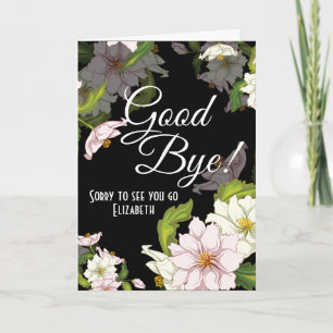 Carte Adieu Fleur Florale Adieu