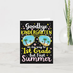 Carte Adieu maternelle, Bonjour Tee de première année po