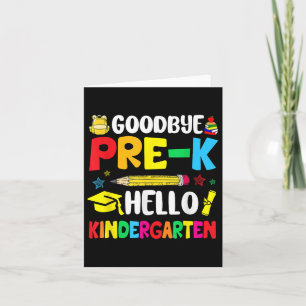 Carte Adieu Pré-k Bonjour maternelle - Retour À L'École