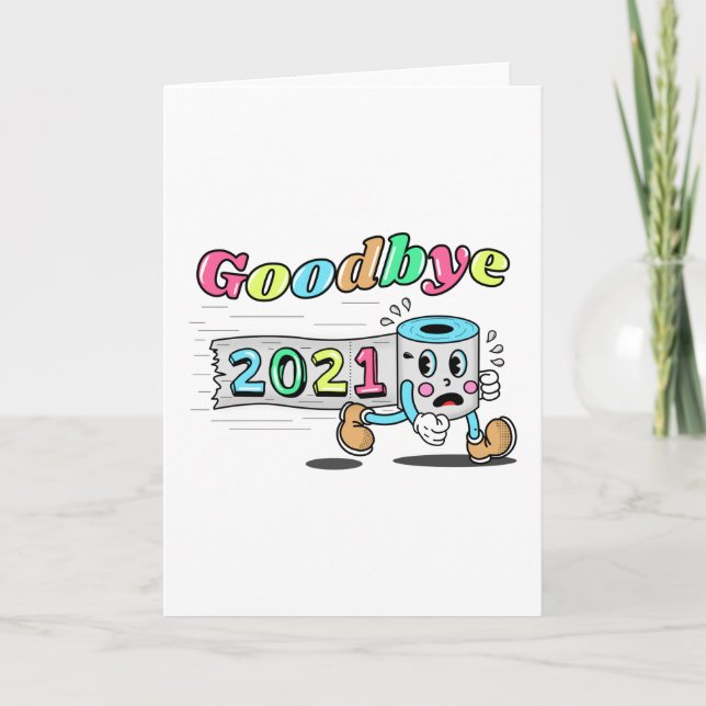 Carte Adieu rouleau papier Toilet 2021 (Devant)