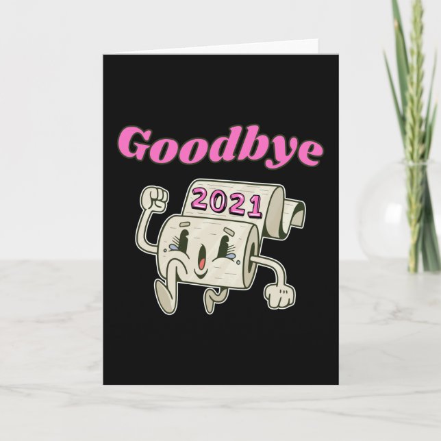 Carte Adieu rouleau papier Toilet 2021 (Devant)