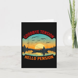 Carte Adieu Tension Bonjour Pension Bateau de pêche Fish
