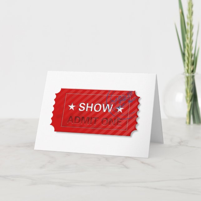 Carte Admettre un ticket (Devant)