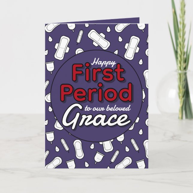 Carte Ado de tampon de cartons violets foncés Première p (Devant)