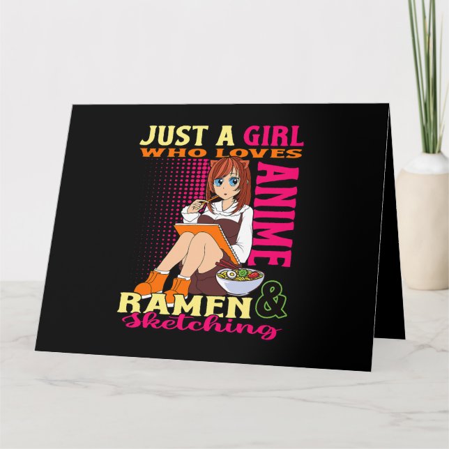 Carte Ado Girl tendance mignonne Anime Ramen Bowl Anime (Devant)