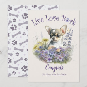 Carte Adoption de chien Chihuahua, journée Gotcha