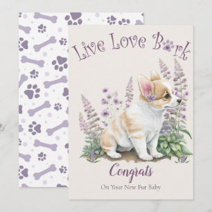 Carte Adoption de chien Corgi, journée Gotcha