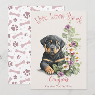 Carte Adoption de chien Rottweiler, journée Gotcha