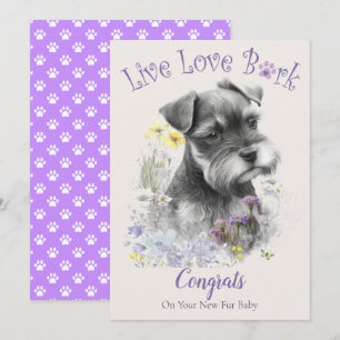 Carte Adoption de Schnauzer, journée Gotcha