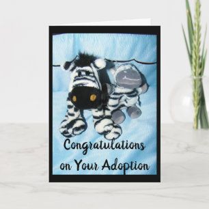 CARTE **ADOPTION** FÉLICITATIONS AVEC L'AIDE D'AMIS