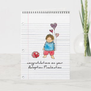 Carte adoption greeting card