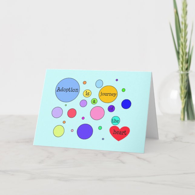 Carte Adoption Voyage des cercles cardiaques (Devant)