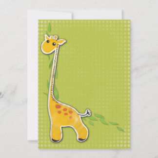 Carte adorable arrière - plan de la petite girafe
