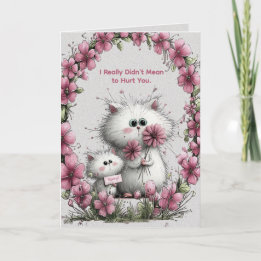 Carte Adorable Cats Apology Greeting Card
