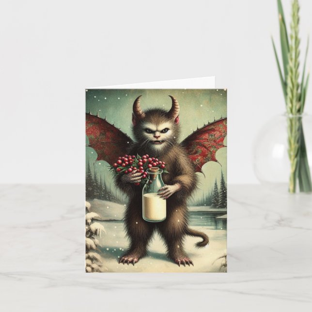 Carte Adorable Christmas Horror Kitty Fairy  (Devant)