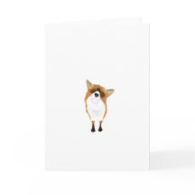 Adorable Curious Fox Greeting Card