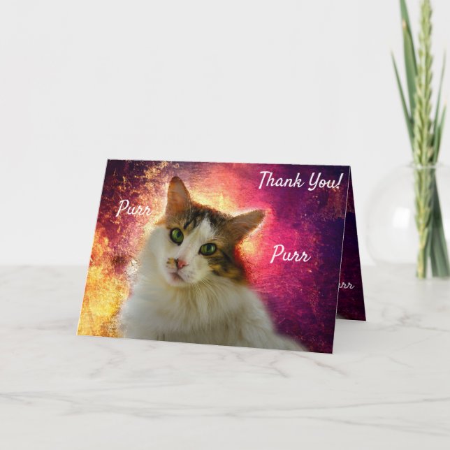 Carte Adorable Cute Calico Chat (Devant)